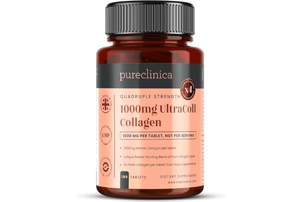 Collagène Marin UltraColl 1000 mg x 180 comprimés (6 mois de stock). Le seul collagène anti-âge breveté de types I, II, III et VII