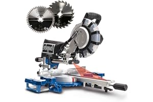 Scheppach Scie à onglet radiale HM216SPX | 2000W | Lame Ø 210mm | 65 cm hauteur de coupe | 34 cm largeur de coupe | Avec laser, supports en aluminium | Table mobile | Seconde lame incluse