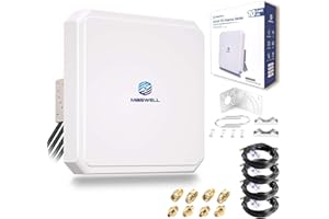 Maswell Antenna 5G 4X4 MIMO da esterno, antenna direzionale 10dBi Antenna esterna esterna per FRITZBox,5G NR Router Gateway | Banda larga 600-8000 MHz (set completo)