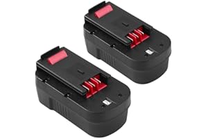 2 Paquetes Powayup 18V 3.0Ah A1718 Reemplazo para Black&Decker Baterías 18V A18 A1718 A18NH A18E HPB18 HPB18-OPE HPB18-OPE2 244760-00 Firestorm EPC18 FSB18 FS180BX FS18BX FS18FL NST2118
