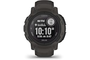 Garmin Instinct 2, Solar Graphite - Montre GPS solaire robuste et connectée - Boîtier 45 mm