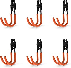 Coolyeah Steel Garage Storage Utility Double Hook Heavy Duty Power Tool Organizer Large J Hooks 6 Pack 5 5 X 2 8 X 4 Amazon De Diy Tools
