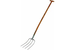 RAINBEAM Idealspaten 67100305 Kompostgabel Pionier mit Eschen-T-Stiel, Silber, 40 x 25 x 15 cm