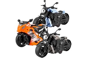 SHDIEHJFMLDH Moto Juguete,3 Piezas Motocicleta Juguete de Aleación,Mini Maqueta Moto,Juguete de Modelo de Motocicleta,Para NiñOs PequeñOs, Juegos Educativos Para NiñOs Y NiñAs, Regalo De Fiesta De CumpleañOs