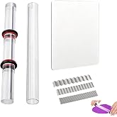 Tachypno 6 Pieces Polymer Clay Tools, Hollow and Solid | Acrylic Clay Roller with Acrylic Board and Wave Cutter for Modeling
