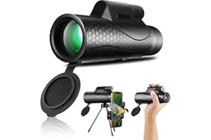 ISOI Monocular Telescope for Adults, 12X42 HD High Power Monoculars with BAK4 Prism & FMC Lens, Waterproof Zoom Telescopes with with Smartphone Holder & Tripod for Wildlife Bird Watching Camping Traveling