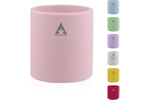 ALLSTOREITALIA Bicchiere In Silicone Bambini Antigoccia Antiscivolo Per Imparare A Bere (Rosa)