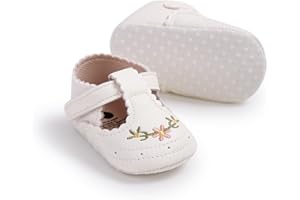 RVROVIC Baby Mädchen Mokassins Prinzessin Mary Jane Flache Kleider Schuhe Kleinkind Premium Leichte Weiche Sohle Krippe Schuhe