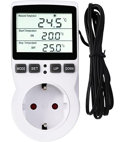 Retoo Steckdosen Thermostat Mit Temperatursensor - Digitaler Regler 230V Für Heizung & Kühlung