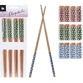 Ecrou Puantiye Desenli Bambu Chopstick Set 8 Par&ccedil;a 22,5 x 0,7