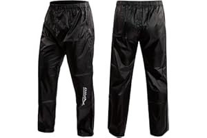 A-pro Lluvia Motorista Waterproof Pantalones Impermeables Moto Traje Negro XL