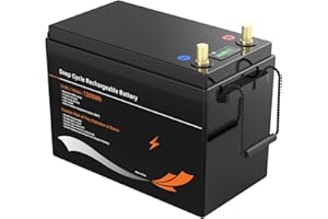 UNIT PACK POWER 100Ah 12.8V LiFePO4 Battery Emergency Power Backup Rechargeable Lithium Iron Phosphate with 3000+ Deep Cycles and BMS Protection, Perfect for Shed/Boat/Lawn Mower/Ride on Car/Trolling Motor