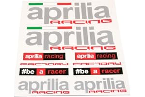 101_OCTANE APRILIA Aufkleberset Racing 20x24cm – 10-teilig Stickerbogen kompatibel für SR50 Factory Roller Motorrad Moped Mokick – transparente Racing Aufkleber