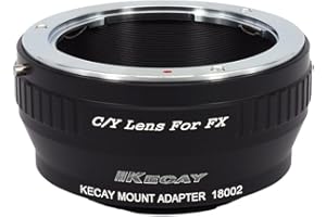 KECAY Adattatore di Montaggio Lente: Anello Adattatore per Obiettivi C/Y Contax/Yashica su Fotocamera Fujifilm FX-Mount Compatibile con Fuji FX X-Pro1 X-E1 X-E2 X-A1 X-M1 X-T1 X-T10 X-T20 X-H1 CY-FX