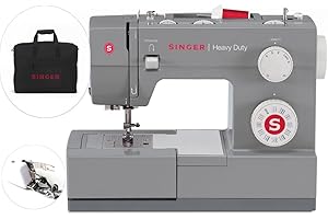Singer Heavy Duty 4432 con borsa portamacchina e piedino tagliacuci CUCIREONLINE Motore potente con potenza di perforazione migliorata, 110 applicazioni di punti, telaio interamente in metallo