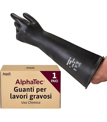 Stronghand Guanto Industriale In Gomma E Neoprene Kenora - Taglia 8, Adatto Al Contatto Alimentare E Resistente A Chimici E Acidi