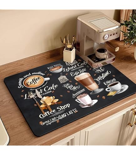 Lot Tapis Séchage 40x46cm Hamur Home Lot De 2 Tapis De Séchage Vaisselle 40x46 Cm - Absorbants Et Décoratifs Tapis évier Cuisine 40x46 Cm Absorbant Lot 2