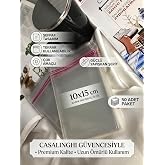 casalinghi Kendinden Yapışkanlı Jelatin Poşet Bantlı Şeffaf Opp Torba Paket 10x15 cm (Kapak Payı Dahil) - 50 Adet