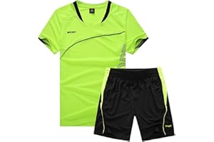 Cozozn Maillot de Foot Enfant Maillots Domicile et Extérieur Soccer Jersey Ensemble Football Enfant Garçons Vêtement Sport Entrainement T-Shirt et Short Set