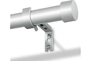 DEFYNEE Tringle à Rideaux Métallique pour Œillets, 80-305 cm Extensible, 25 mm de Diamètre, Ensemble avec Supports, pour Chambre et Salon - Argenté