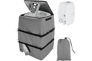 CWAGRQ Hot Tub Spa Heater Pump Cover Waterproof Dustproof Tub Insulated Pump Cover Spa Pumps Covers Weather Resistant UV-Proof Insulated Pumps Covers for Tubs Pool Outdoor Lid (Grey)