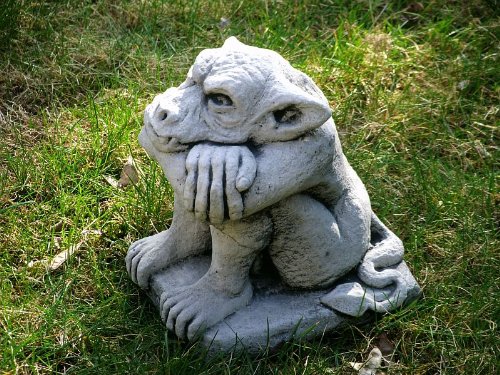 Steinfigur Zwerg Gnom Troll Gargoyle 02 22 cm ca. 5,8 kg Frostfest Stein Nr.064 - 5