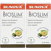 SUNOVA Bioslim Fat metabolism Capsules, Weight Management Formula Made of Garcinia Cambogia and Green Coffee Bean…