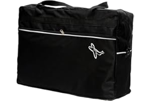 Aves-24 Reisetasche 55 x 40 x 20 cm Boardgepäck Bordcase Reise Koffer HANDGEPÄCK (Schwarz)