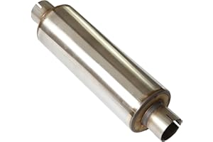 New Exhaust Silencer 4" x 2" x 12" Stainless Steel Back Box Muffler