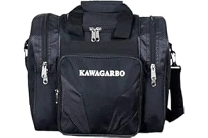 Kawagarbo Bowling Bag for Single Ball - Single Ball Tote Bag with Padded Ball Holder - Fits a Single Pair of Bowling Shoes Up to Mens Size 14