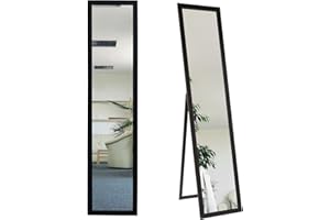 BD ART Espejo de Pie Moderno 36 x 156 cm, Marco de Madera MDF, Color Negro