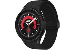 Samsung Galaxy Watch5 Pro Montre connectée Intelligente, suivi de la santé, montre sport, batterie longue durée, Bluetooth, 45mm, Noir, Extension garantie 1 an [Exclu Amazon] – Version FR