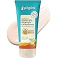 Pilgrim 5% Vitamin C Brightening Ultra Light Gel Sunscreen SPF 60 Pa++++| No White Cast | Fights Tanning & Sun Damage, Brightens Skin | Lightweight & Non-Greasy | All Skin Types | Women and Men | 45ml