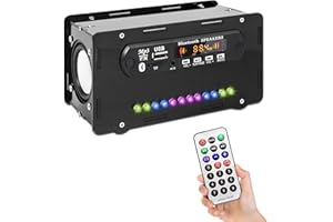 VAPOURD Soldering Practice Kits, FM Radio Kit, DIY Bluetooth Speaker Kit, Electronic Project Kits for Adults, Mini Home Sound Amplifier Kit with Digital Display (Black)