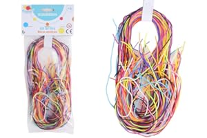 FLYPOP'S - 50 nici Scoubidou - Gra rekreacyjna - 010113 - Wielokolorowe - Nylon - Hobby kreatywne - Zabawka dla dzieci - Nitki - 80 cm x 0,5 cm - Od 6 lat