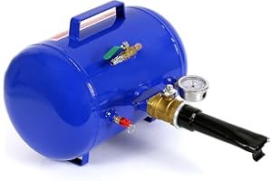 ‎WILTEC Wiltec Reifen-Booster 19 l, Druckluft Reifenbefüller 6-8 bar Arbeitsdruck, 40 x 25,5 cm, für Verschiedene Reifen, Reifenfüllkanone max. 10 bar