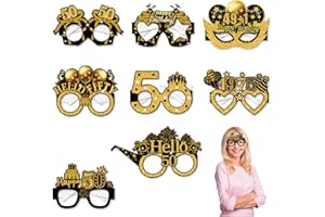 HMCEY 8 pcs Occhiali Festa Compleanno 18 Anni,Gadget Occhiali Di Carta Buon Compleanno,Decorazione Occhialis Happy Birthday Adulti,Occhialis Party Divertenti,Accessori Photo Booth per Donne Uomini