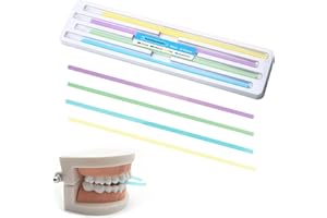 CELIODD 60 Pezzi Carta Vetrata Dentale,Carta Abrasiva Dentale,Carta Abrasiva Dentale per Fessure,Strisce per Lucidare i Denti Portatili,4×150 mm,Lucidatura Dei Denti,Rimozione Del Tartaro (Multicolore)