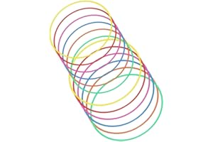 KAYNUR Multicolor Fitness Hula Hoops 55cm (Pack of 4) for Kids & Adults - Fun Exercise Hoop Set for Indoor/Outdoor Games, Parties, and Workouts