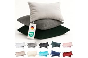 MALIKA Set 2er Kissenbezug Cashmer Touch Fleece Kissenhlle Sofakissen Kopfkissenbezug Kissenbezug Couchkissen, Gre:2X 40x80 cm, Designe:Creme