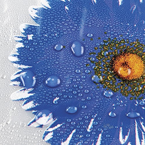 mDesign Daisy Bloom PVC-freier PEVA-Duschvorhang, 180 x 200 cm – Hell - 4
