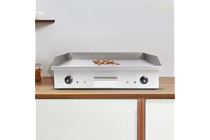 ‎SHIOUCY Gastronomie Grillplatte Grill Bratplatte Griddleplatte Griddle Grillplatte Tischgrill (4400 W, 73x50 cm, 50-300°C, glatt, Gehäuse aus Edelstahl)