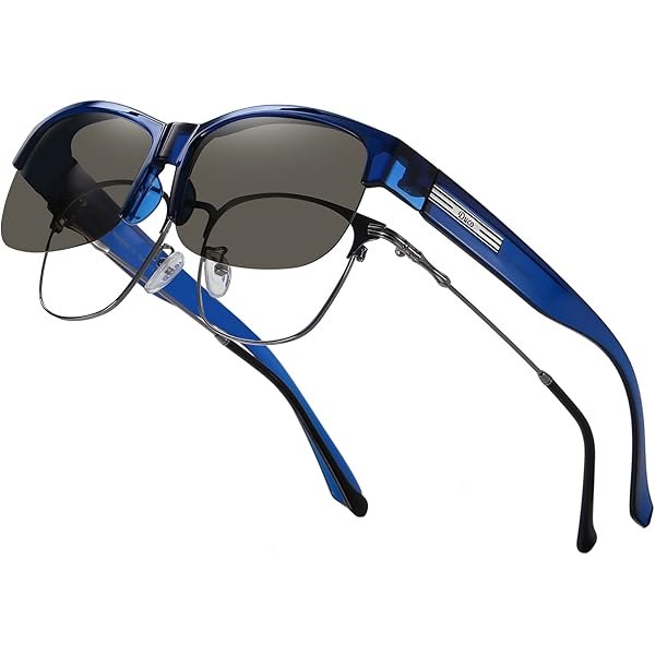 DUCO 8953 Zonnebril, uniseks, gepolariseerd, overbril voor brildragers, M, wijnrood/bruin, Medium
