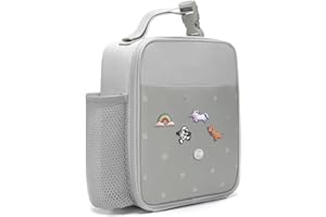 AOTM Isolierte Lunchtasche Kinder, DIY-Exklusive Lunchbox Tasche Jungen Mädchen, Tragbar Wasserdicht Kleine Kühltasche, Thermische Lunch Tasche für Schule/Picknick/Unterwegs