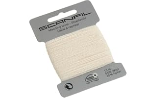 TURNER BROWNE CRAFTS Scanfil Mending Darning Wool Repair Thread Hole Yarn Jumper Sock BUY 1 2 Pks 262, COLOUR 001 off white, 1 card (15m)