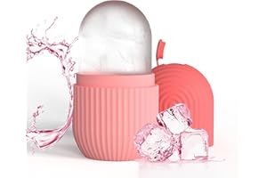 Joyeee Ice Roller, massage de la glace pour les yeux réutilisable, beauté du visage, soins de la peau compresse de glace rétrécit les pores réduit les poches améliore l'élasticité de la peau. (Rose)