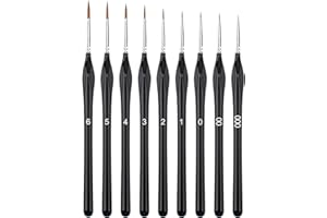‎ANNVCHI Annvchi Feine Pinsel Set,9 Acryl Pinselset Acrylfarben,Pinsel Fein,Malen Nach Zahlen Pinsel Verwendet für: Acryl-, Aquarell- und Ölgemälde,Malen Nach Zahlen,Detailmalerei