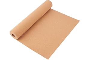 BENECREAT Rotolo di Bacheca di Sughero Da 40x350 cm, Pezzo di Sughero Naturale Rettangolare Spesso 1 mm, Rotolo di Carta In Fogli di Sughero per Bacheche, Decorazioni Murali, Diy Artigianato