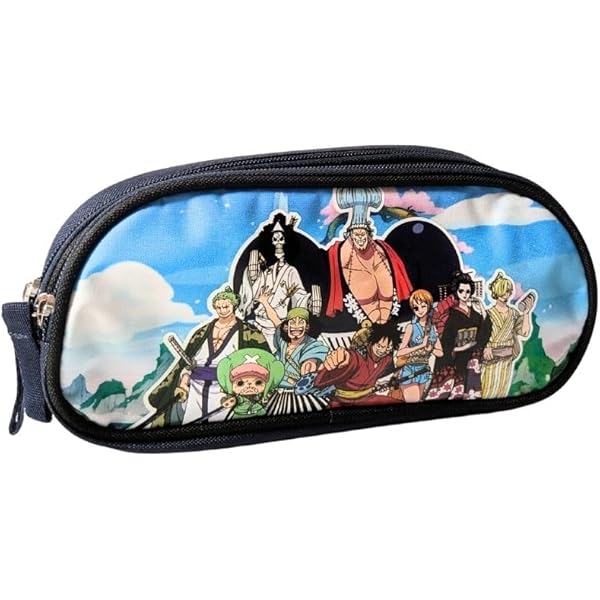 Safta One Piece Pirates - Trousse à Crayons Avec Fermeture éclair Et Compartiment, Idéale Pour Les Enfants D'âge Scolaire, Confortable Et Polyvalente, Qualité Et Résistance, 21 X 7 X 8 Cm