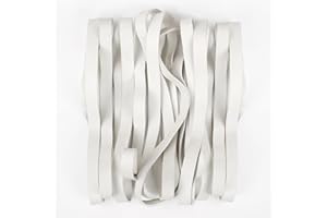 GUANGYUAN 20 Pcs Heavy Duty Rubber Bands 20x1CM White Large Thick Elastic Rubber Bands Trash Can Band Rope Strong Durable Wide Wrapping Bands for Industrial Home Office School File Folders Garbage Can